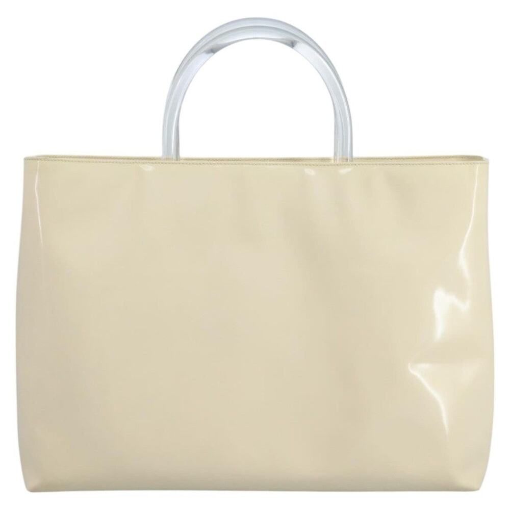 Prada Patent Leather Handbag Beige
